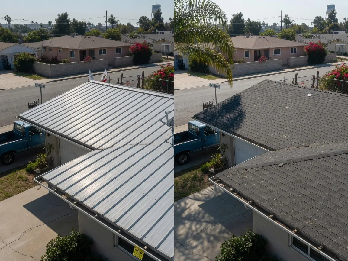 Metal Roof vs Asphalt Shingles in Lakewood, CA: Cost, Lifespan and Sun Resistance Compared